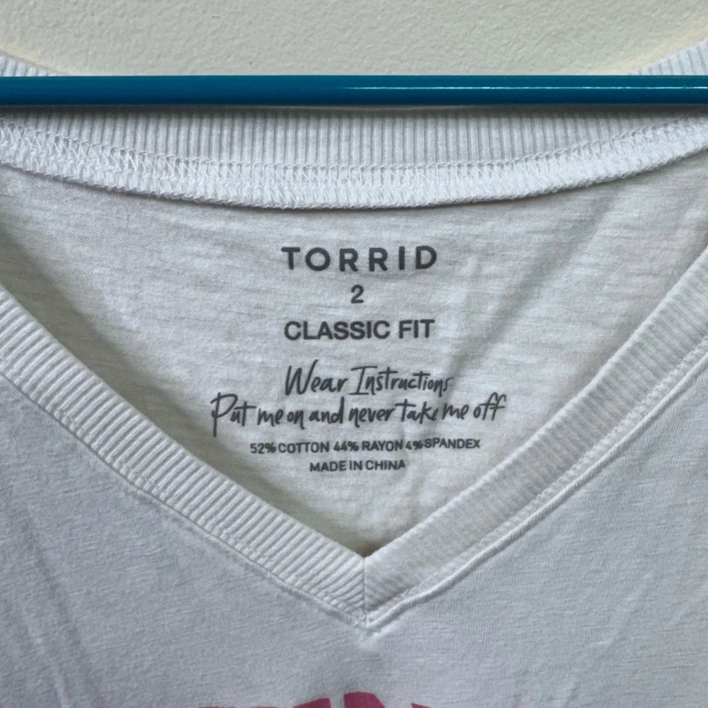 torrid White Tank with Pink Graphic 'When Life Gives You Curves' - Picture 3 of 3